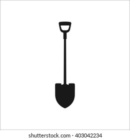 Shovel tool sign simple icon on  background