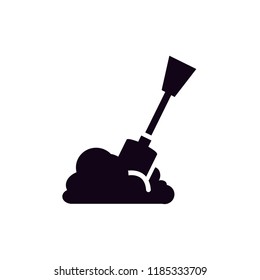 shovel tool vector icon
