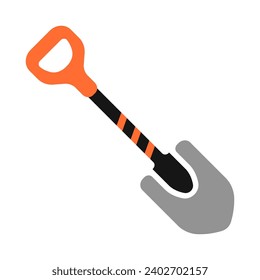 Shovel tool vector icon. Stylish modern bayonet shovel. Tool for work vector. Shovel icon for repair and construction. Construction tool.