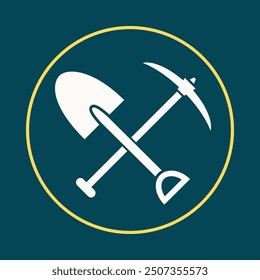 Shovel trendy icon hard abstract vector illustration colorful artwork beautiful design.eps