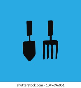 shovel and trident icon vector