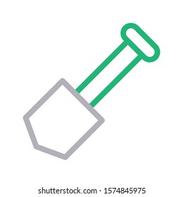 shovel vector color line icon 