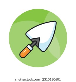 Shovel vector design in trendy style, icon of construction tools