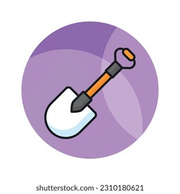 Shovel vector design in trendy style, icon of construction tools