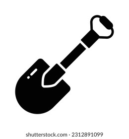 Shovel vector design in trendy style, icon of construction tools