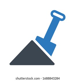 shovel vector glyph color icon  