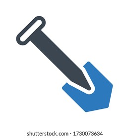 shovel vector glyph color icon 