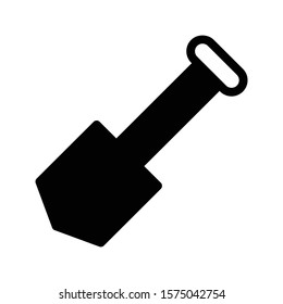 shovel vector glyph flat icon 