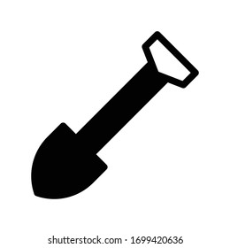 shovel vector glyph flat icon 