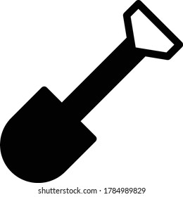 shovel vector glyph flat icon 