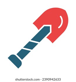 Shovel Vector Glyph Two Color Icon For Personal And Commercial Use.
