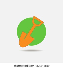 Shovel vector icon 