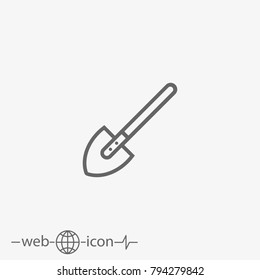 shovel vector icon