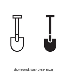 Shovel vector icon for apps and web sites
