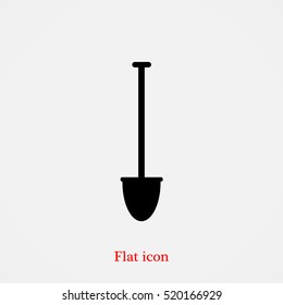 shovel vector icon, vector best flat icon, EPS