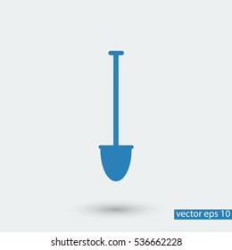 shovel vector icon, vector best flat icon, EPS