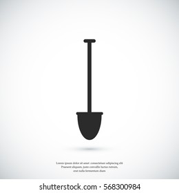 shovel vector icon, vector best flat icon, EPS