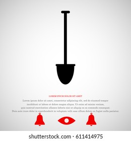 shovel vector icon, vector best flat icon, EPS