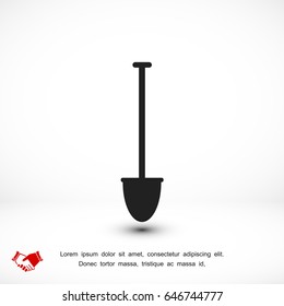 shovel vector icon, vector best flat icon, EPS