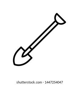 Shovel Vector Icon Design Template
