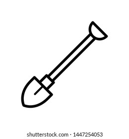 Shovel Vector Icon Design Template