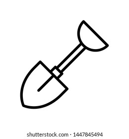 Shovel Vector Icon Design Template