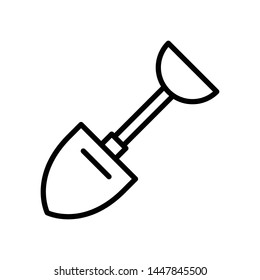 Shovel Vector Icon Design Template