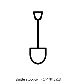 Shovel Vector Icon Design Template