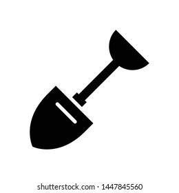 Shovel Vector Icon Design Template