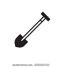 Shovel vector icon. Shovel flat sign design. Shovel symbol pictogram. UX UI icon