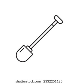 Schaufeln Sie das Vektorsymbol. Bildflache Zeichengestaltung. Bildsymbol-Piktogramm. UX-UI-Symbol