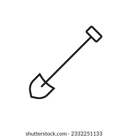 Schaufeln Sie das Vektorsymbol. Bildflache Zeichengestaltung. Bildsymbol-Piktogramm. UX-UI-Symbol