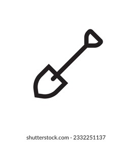 Shovel vector icon. Shovel flat sign design. Shovel symbol pictogram. UX UI icon