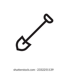 Schaufeln Sie das Vektorsymbol. Bildflache Zeichengestaltung. Bildsymbol-Piktogramm. UX-UI-Symbol