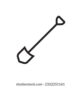 Shovel vector icon. Shovel flat sign design. Shovel symbol pictogram. UX UI icon