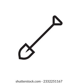 Shovel vector icon. Shovel flat sign design. Shovel symbol pictogram. UX UI icon