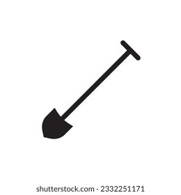 Shovel vector icon. Shovel flat sign design. Shovel symbol pictogram. UX UI icon
