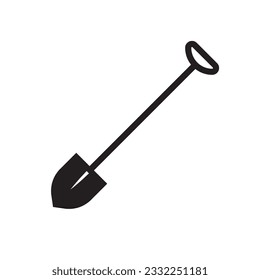 Shovel vector icon. Shovel flat sign design. Shovel symbol pictogram. UX UI icon