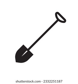 Schaufeln Sie das Vektorsymbol. Bildflache Zeichengestaltung. Bildsymbol-Piktogramm. UX-UI-Symbol