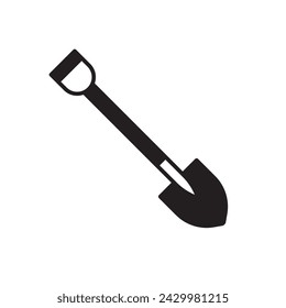 Shovel vector icon. Shovel flat sign design. Shovel symbol pictogram. UX UI icon