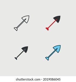 shovel vector icon garden digging 