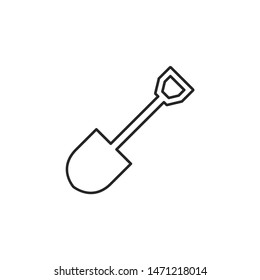 Shovel vector icon. Shovel vector illustration
