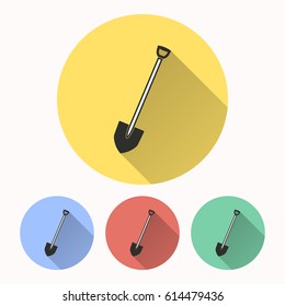 Shovel vector icon. Illustration isolated for graphic and web design.