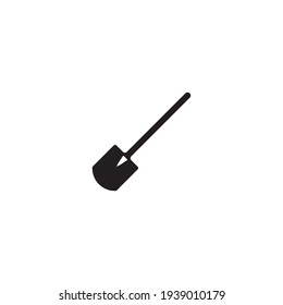 Shovel vector icon illustration logo template.