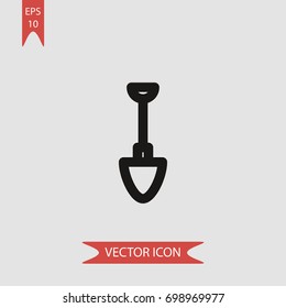 Shovel vector icon, illustration symbol