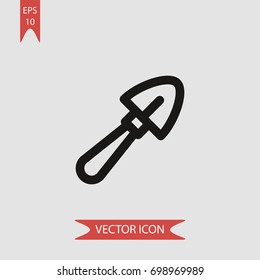 Shovel vector icon, illustration symbol