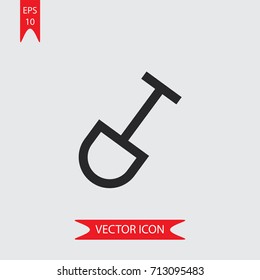 Shovel vector icon, illustration symbol