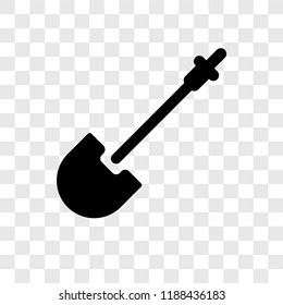 Shovel vector icon isolated on transparent background, Shovel transparency logo concept