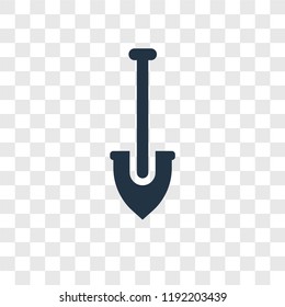 Shovel vector icon isolated on transparent background, Shovel transparency logo concept