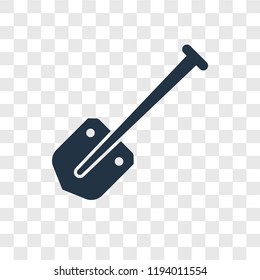 Shovel vector icon isolated on transparent background, Shovel transparency logo concept